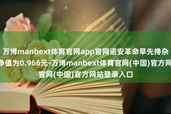 万博manbext体育官网app官网诺安革命早先搀杂A最新单元净值为0.966元-万博manbext体育官网(中国)官方网站登录入口