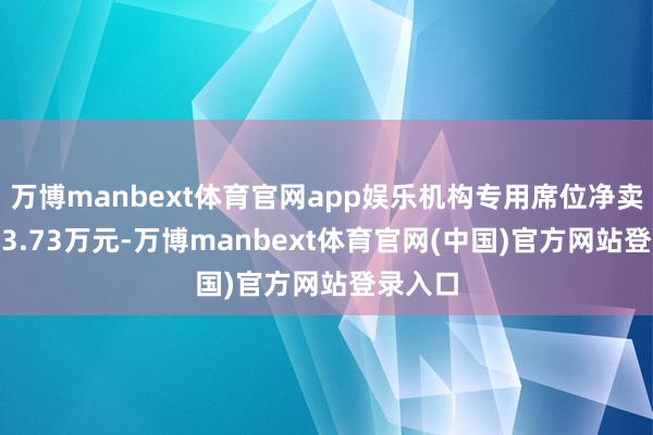 万博manbext体育官网app娱乐机构专用席位净卖出4083.73万元-万博manbext体育官网(中国)官方网站登录入口